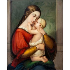 Representation of Mary on porcelain, marked Greif Dekelman, dated 1786
