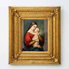 Rappresentazione di Maria su porcellana, marcata Greif Dekelman, datata 1786