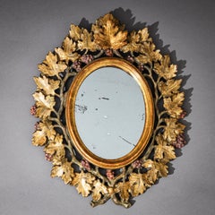 Mirror with Vine Leaf Frame, likely Florence, Italy, 19th Century