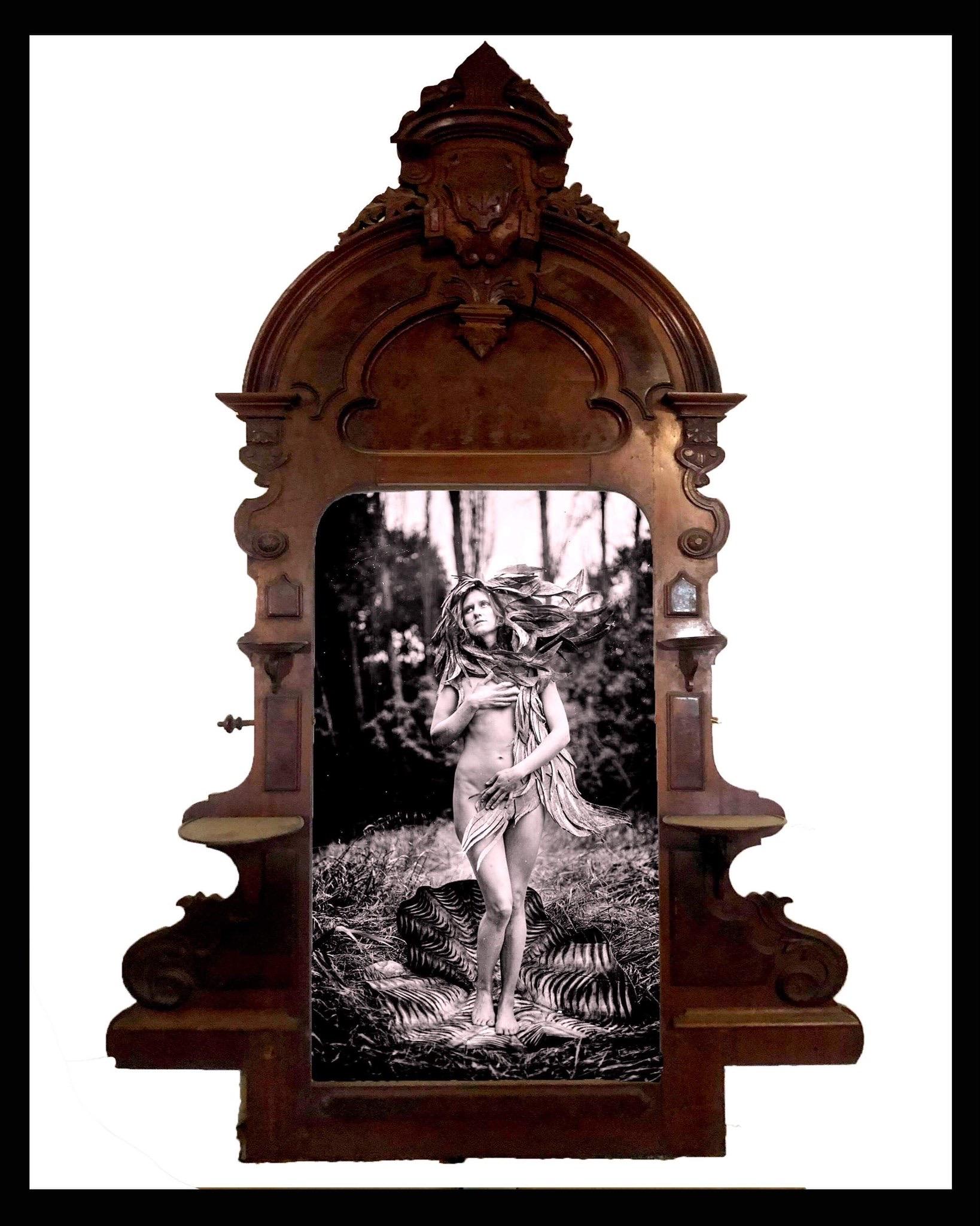 Michael Garlington and Natalia Bertotti Figurative Photograph - Venus, archival pigment print, antique frame, embellished frame, 84