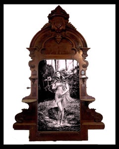 Venus, archival pigment print, antique frame, embellished frame, 84