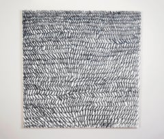 Cielo - Oil Stick on Wood, Fine Art Painting, Blue, Pastel Colours, White