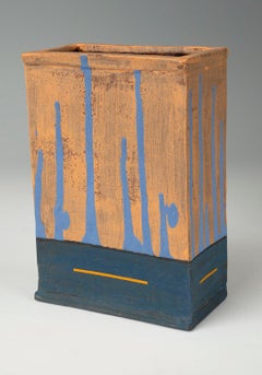 Untitled #5, slab built rectangular stoneware vessel by Marc Cohen