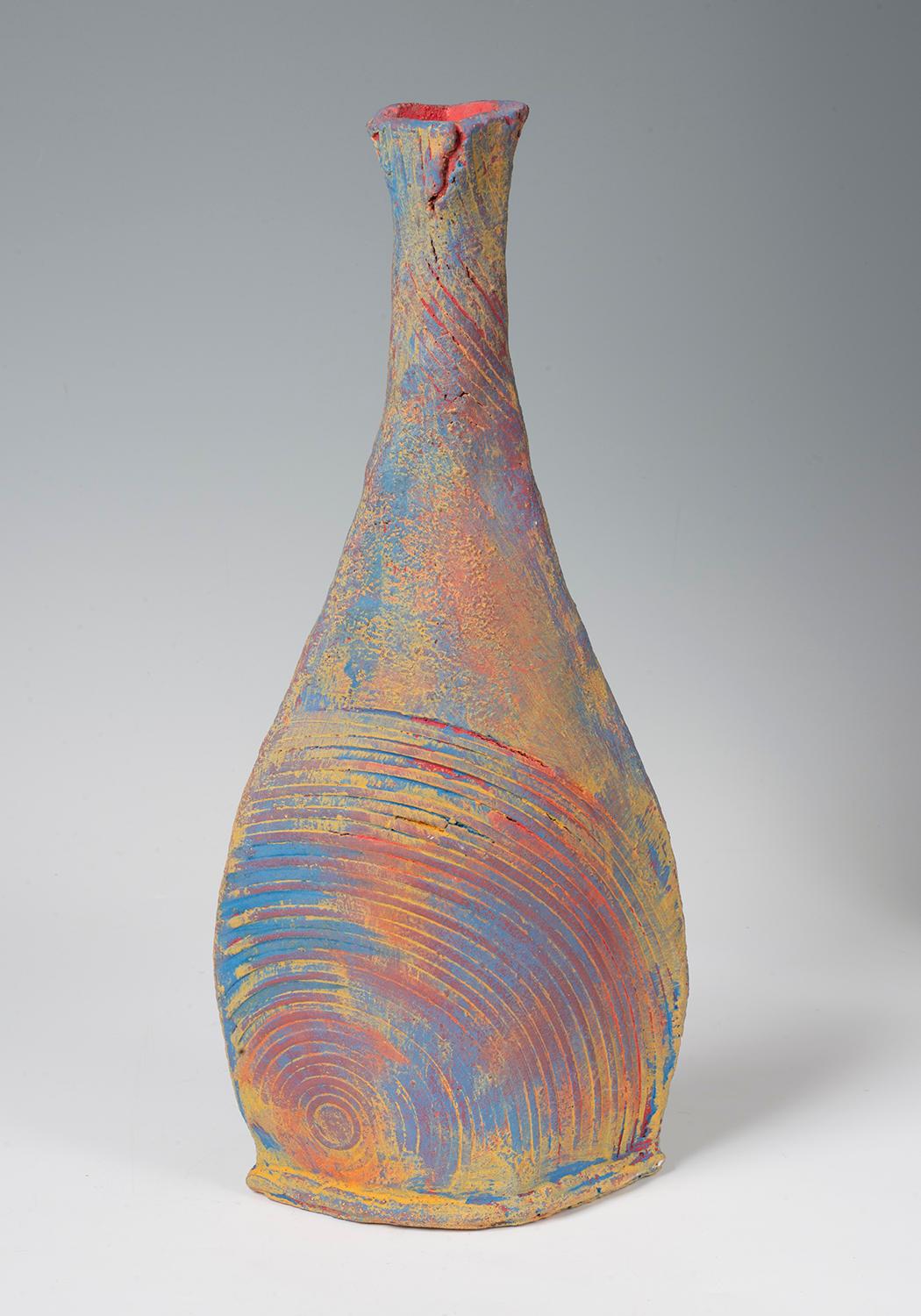 Untitled- Ceramic Vessel with Pastel tones by Marc Cohen