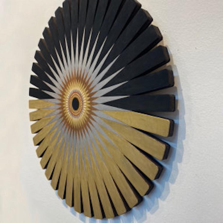 Christine Romanell Half Burst , Black Gold Starburst, Original