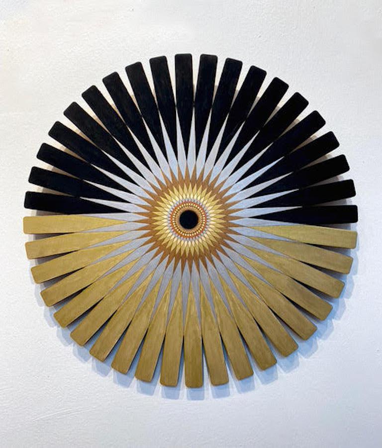 Christine Romanell Half Burst , Black Gold Starburst, Original