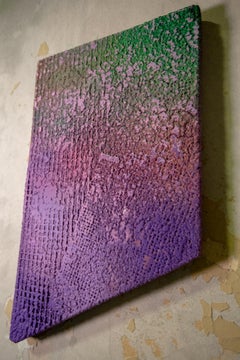 Purple Green, mixed media painting by Joel Blenz