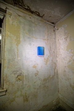 Bluebox, mixed media painting by Joel Blenz, 2019