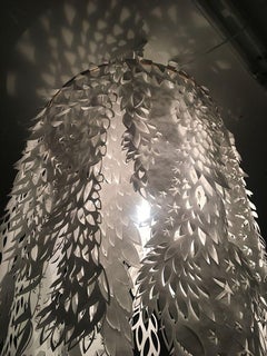Seeing Stars, Hand cut Tyvek light sculpture by Summer J. Hart