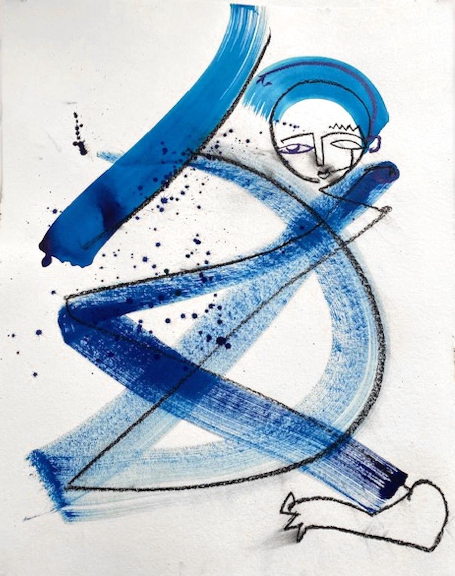 Alice Mizrachi Abstract Painting - Dance BBoy style