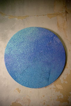Circle Blue, mixed media by Joel Blenz