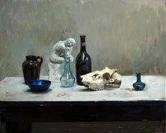 Still Life with Bottle and Skull