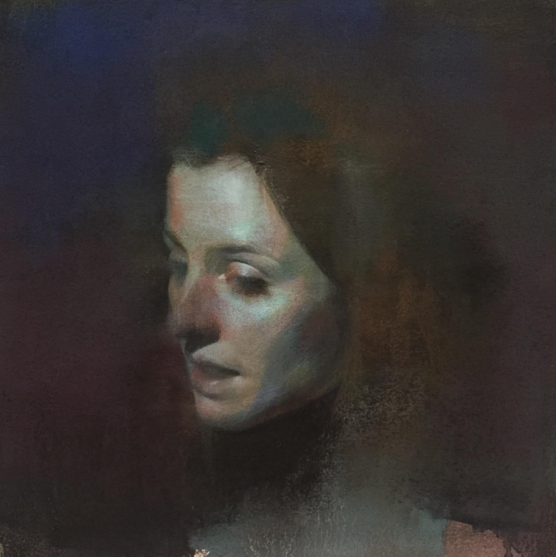 Yuriy Ibragimov Portrait - "Head Study 1, " Pastel Drawing