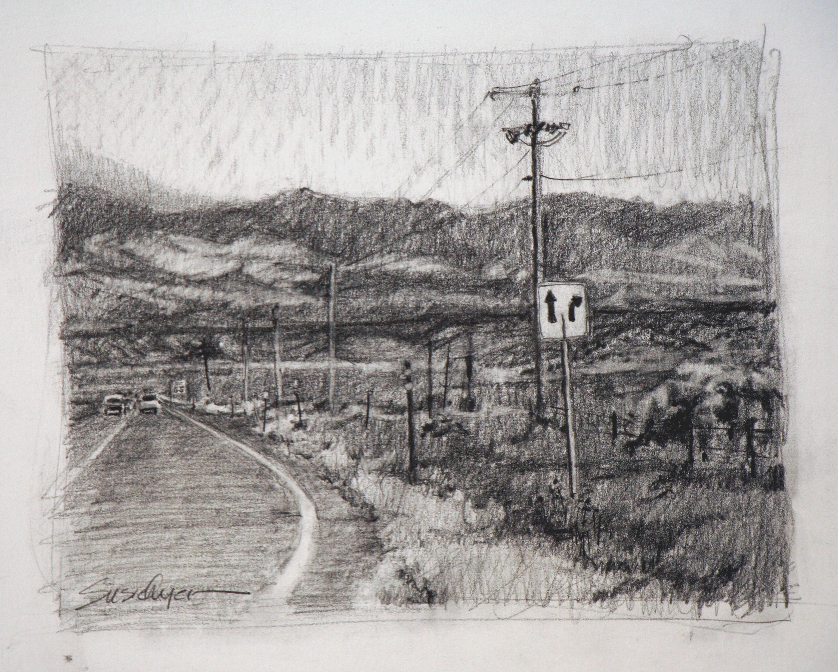 "Road Warriors" (2012) di Susie Hyer, disegno originale in grafite su carta