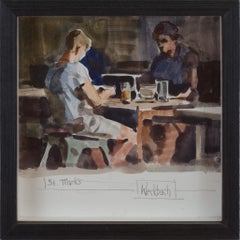 "San Marcos" (2023), pintura original en acuarela de naturaleza muerta figurativa para interiores