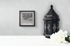"March" (2023), Original Winter Forest Landscape, Graphite Wash Illustration