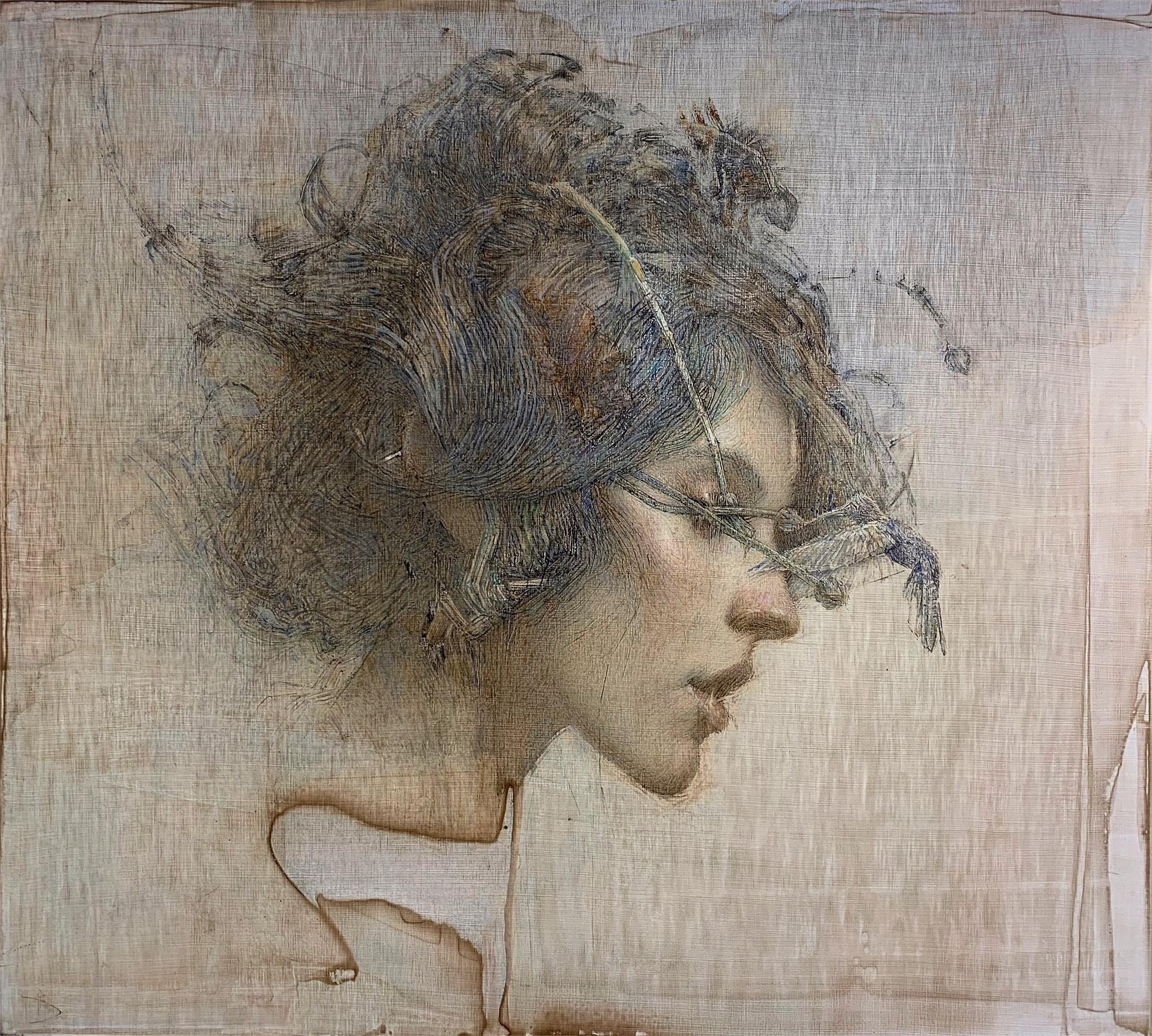 Daniel Bilmes Portrait Painting - Gaia, Oil Painting