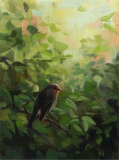 Robin, Oil painting