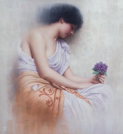 Revisiting Godward
s Sweet Violet
s, Oil Painting