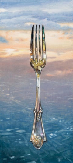 Used Fork, Oil Painting