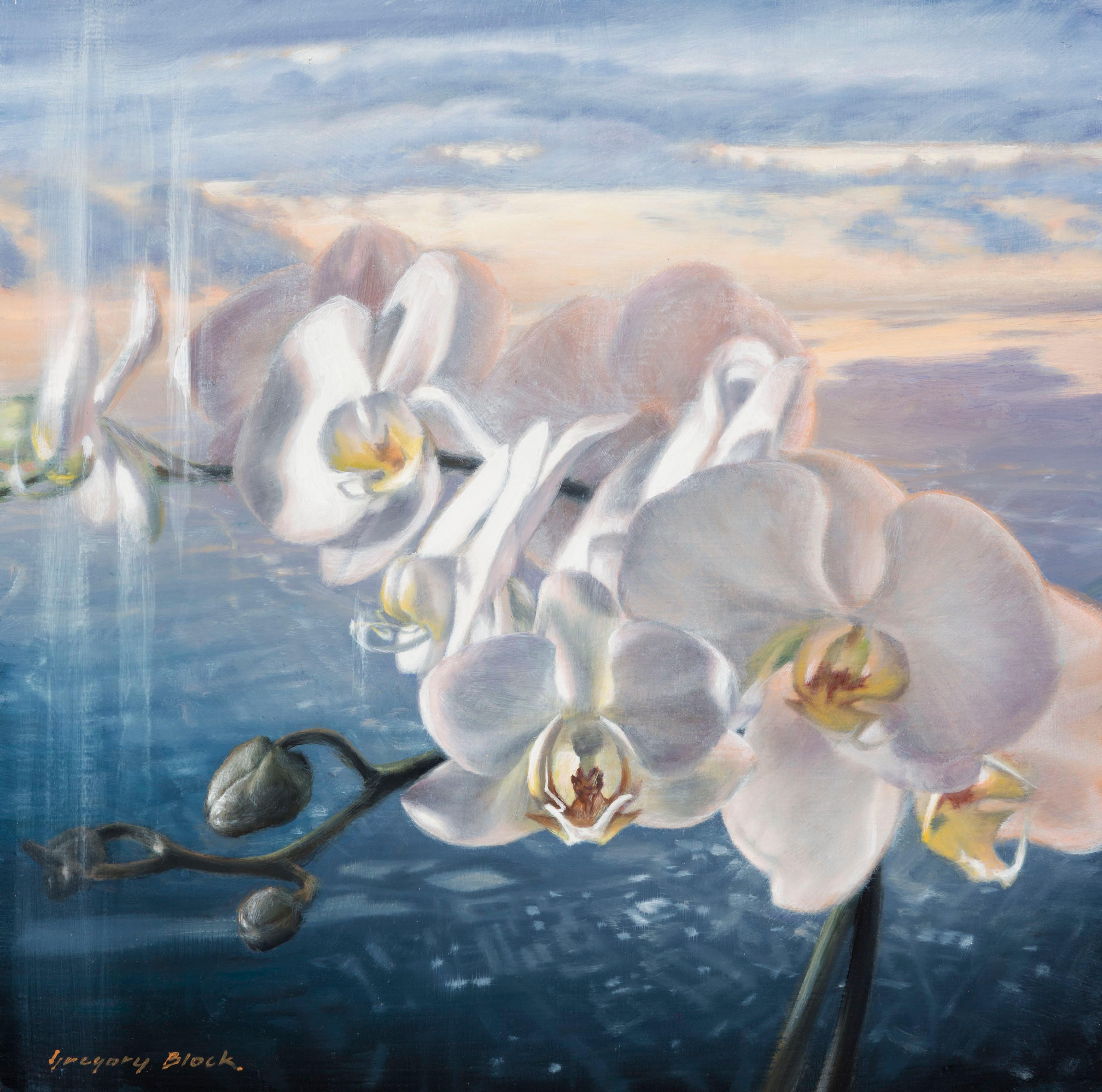 Still-Life Painting de Gregory Block - Orquídea 1, Pintura al óleo