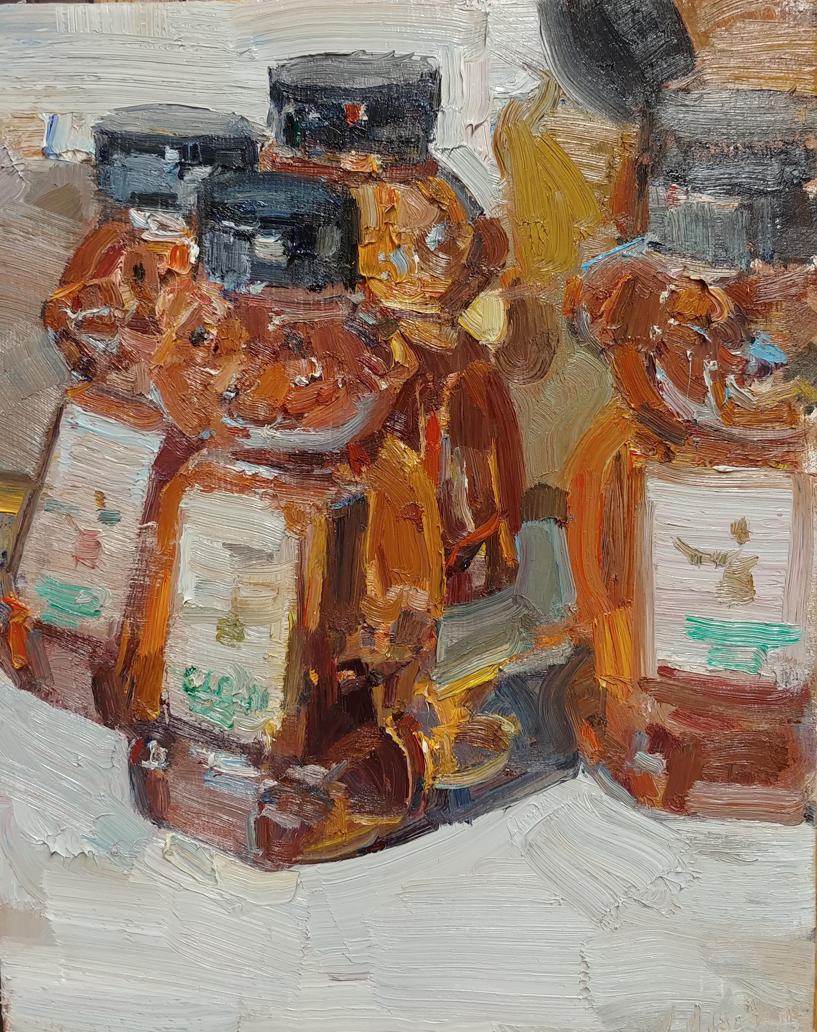 Mikael Olson Still-Life Painting - Honey Bear