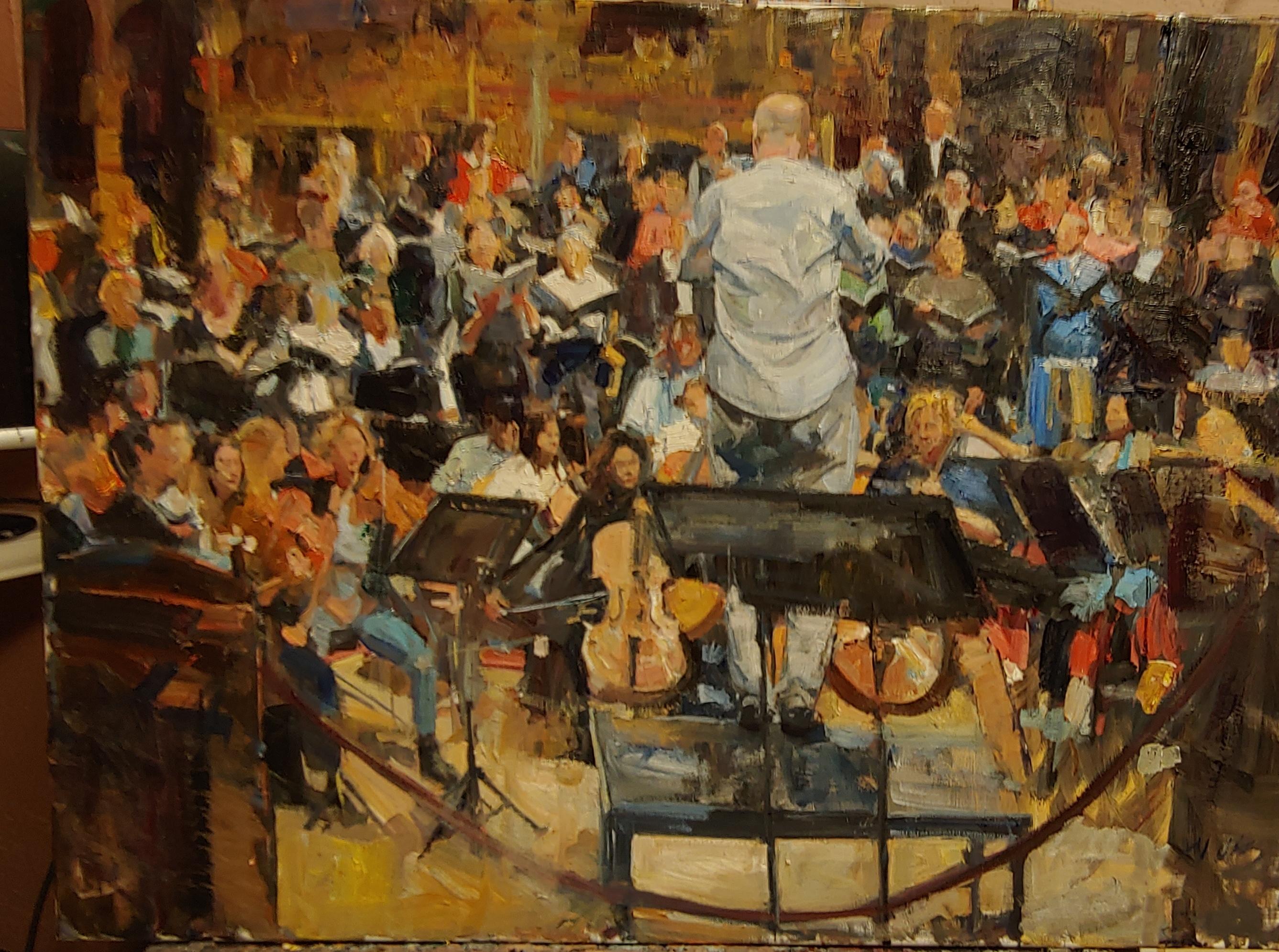 Mikael Olson Interior Painting - The Conductor