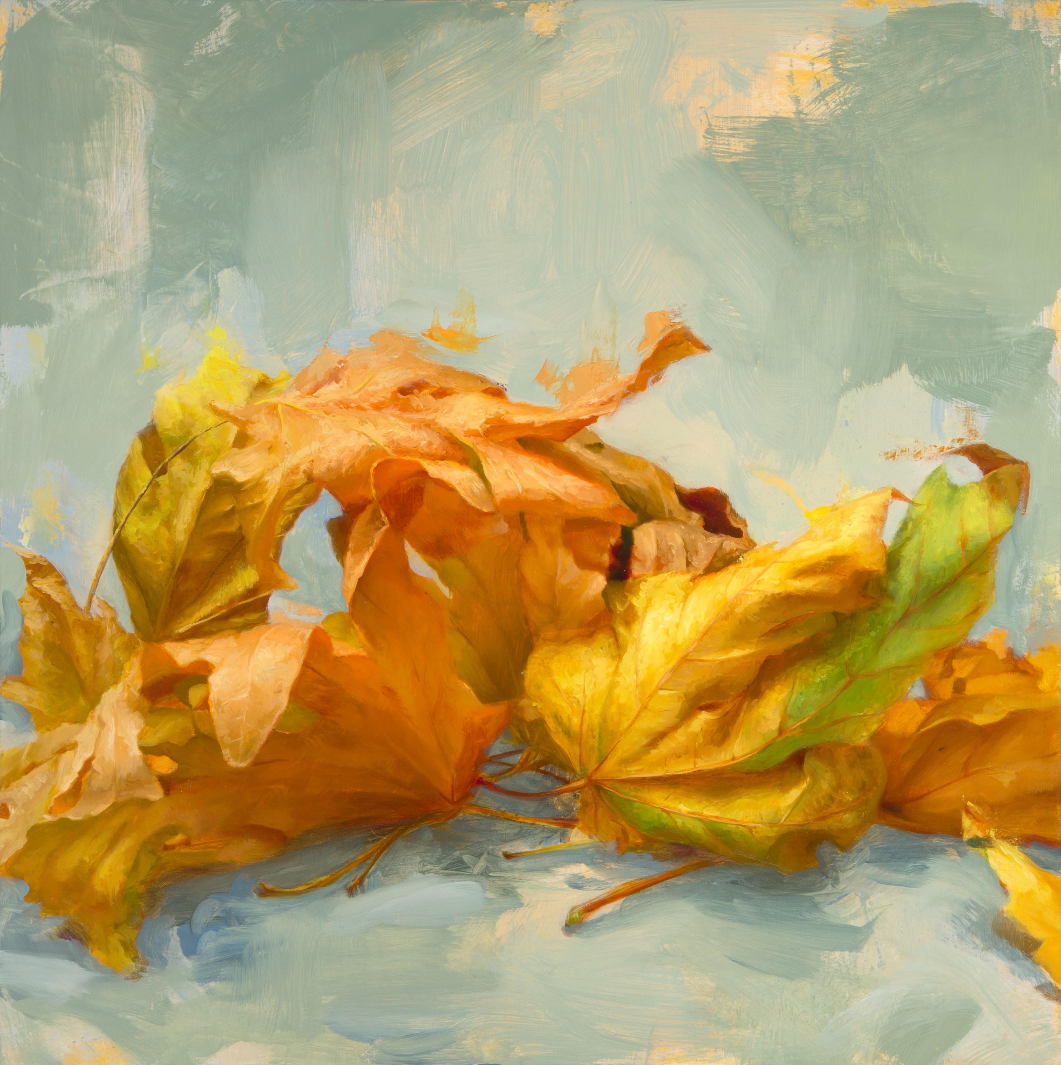 Elizabeth Zanzinger Still-Life Painting - Leaves II, Oil Painting