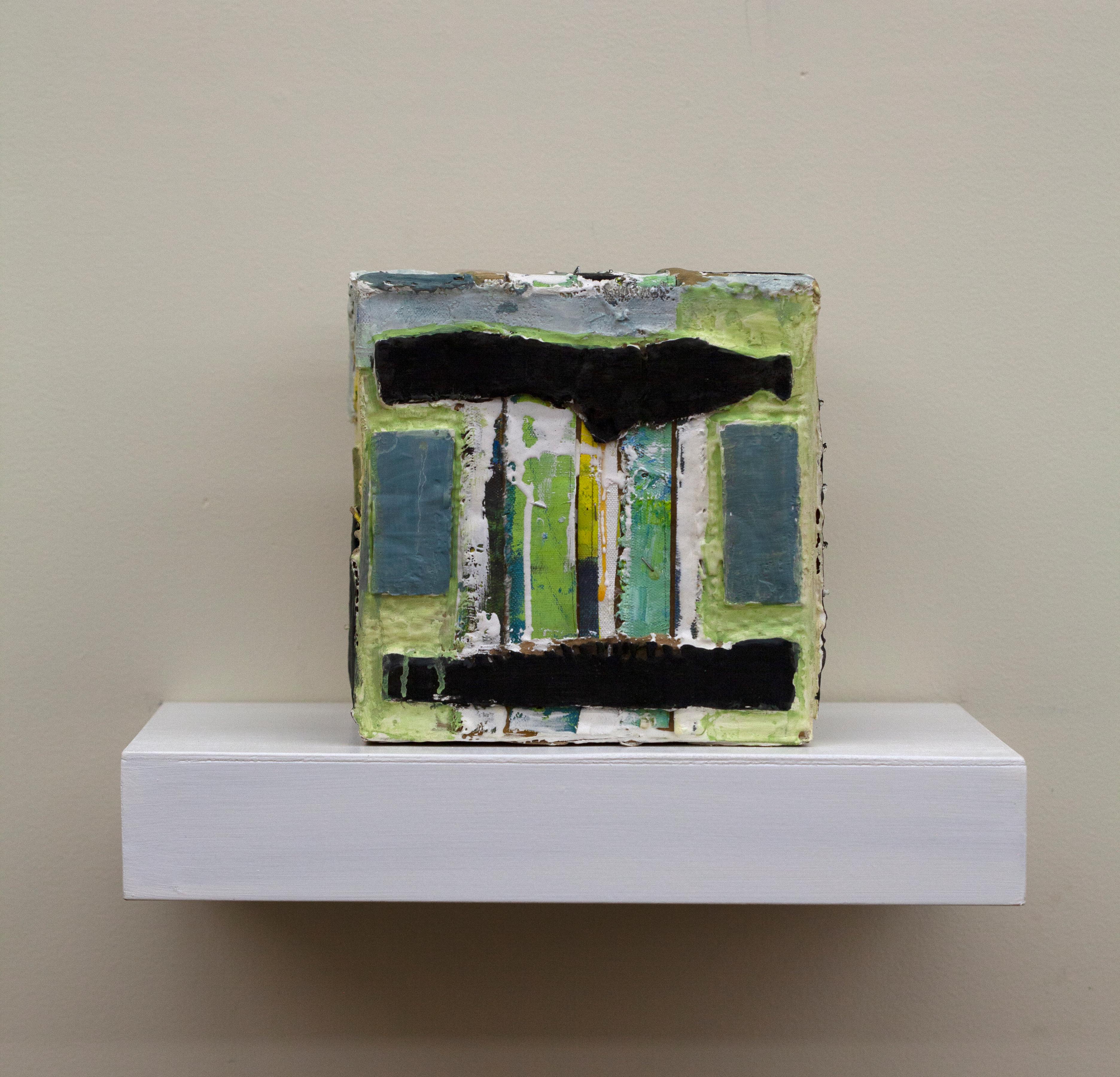 John McCaw Abstract Sculpture - "Box 4" Mixed Media Sculpture
