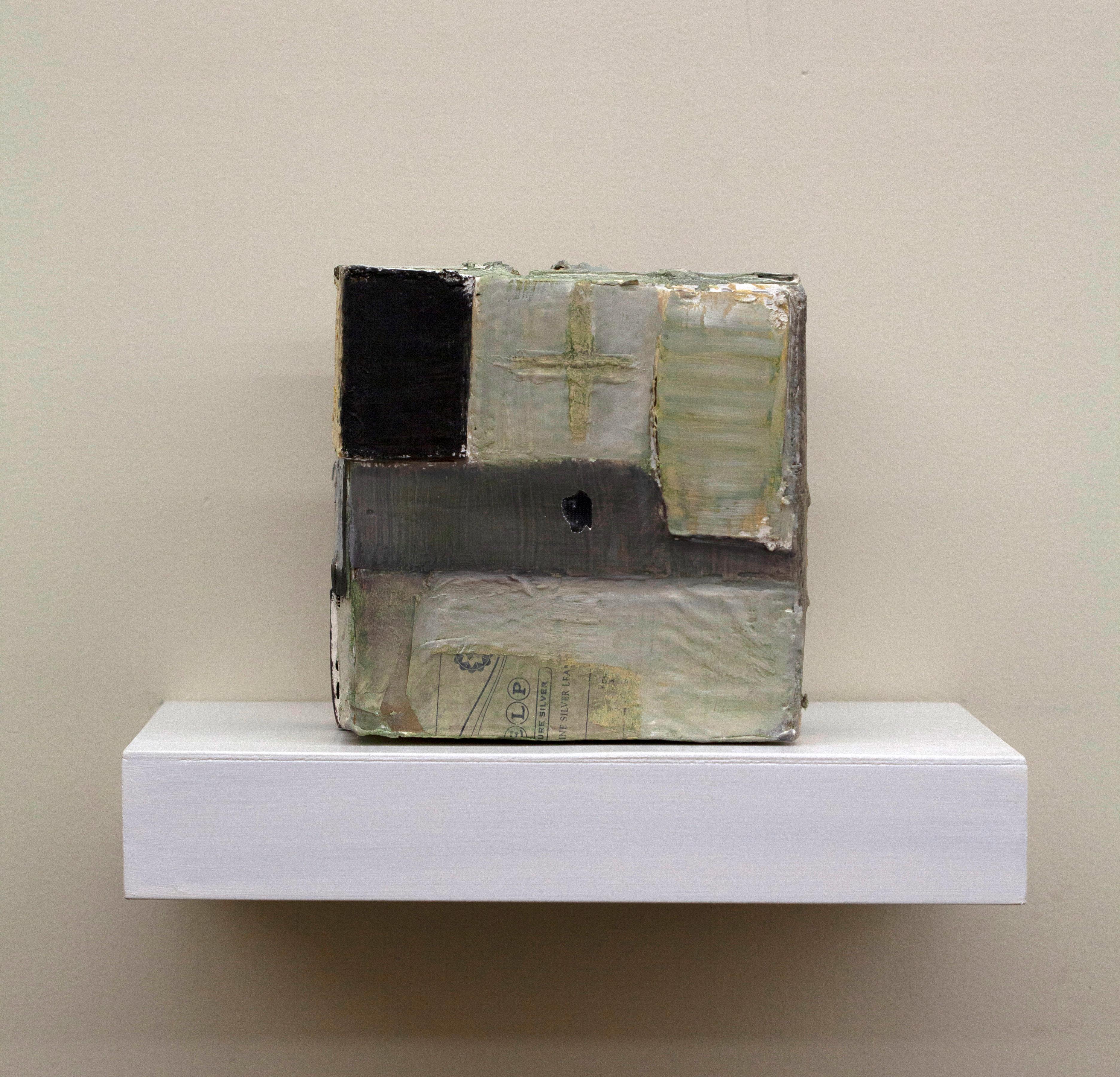 John McCaw Abstract Sculpture - "Box 2" Mixed Media Sculpture