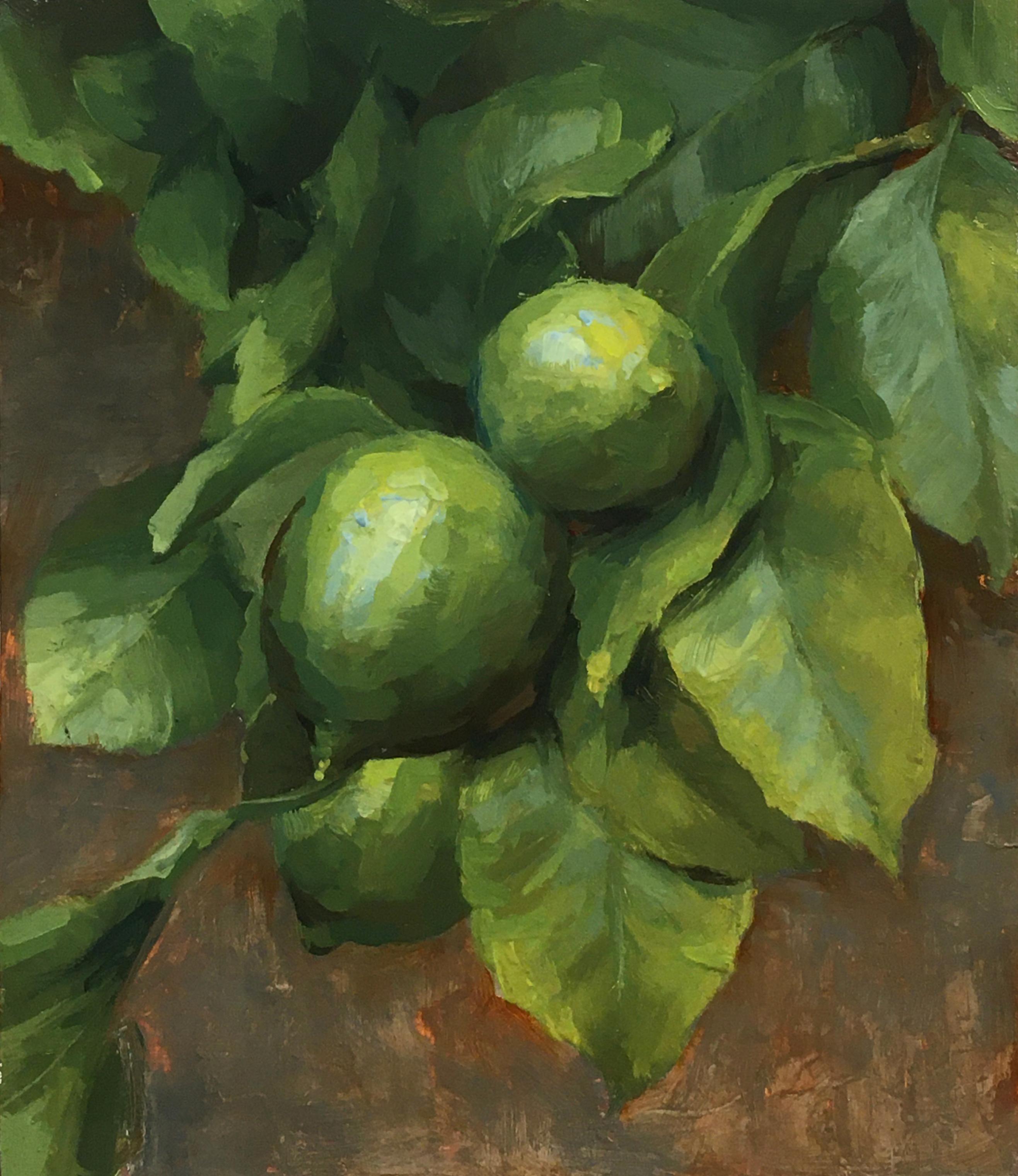 Elizabeth Zanzinger Still-Life Painting - "Lemons", Oil Painting