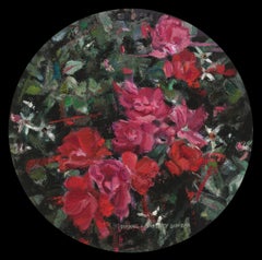 "Shrub Roses", Oil Painting