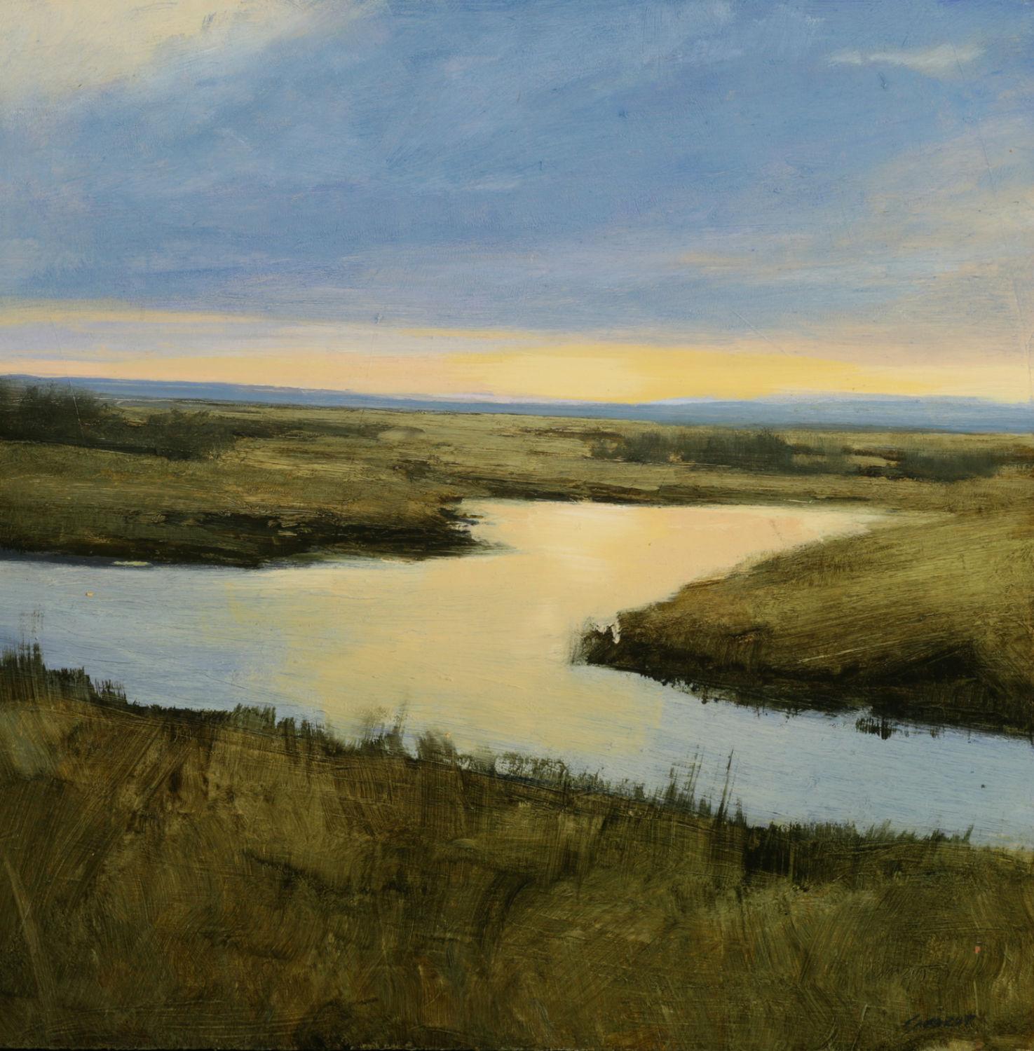 Andrzej Skorut Landscape Painting - "Plains" Oil Painting