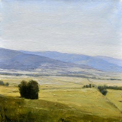 Peinture à l'huile « Paysage vert »