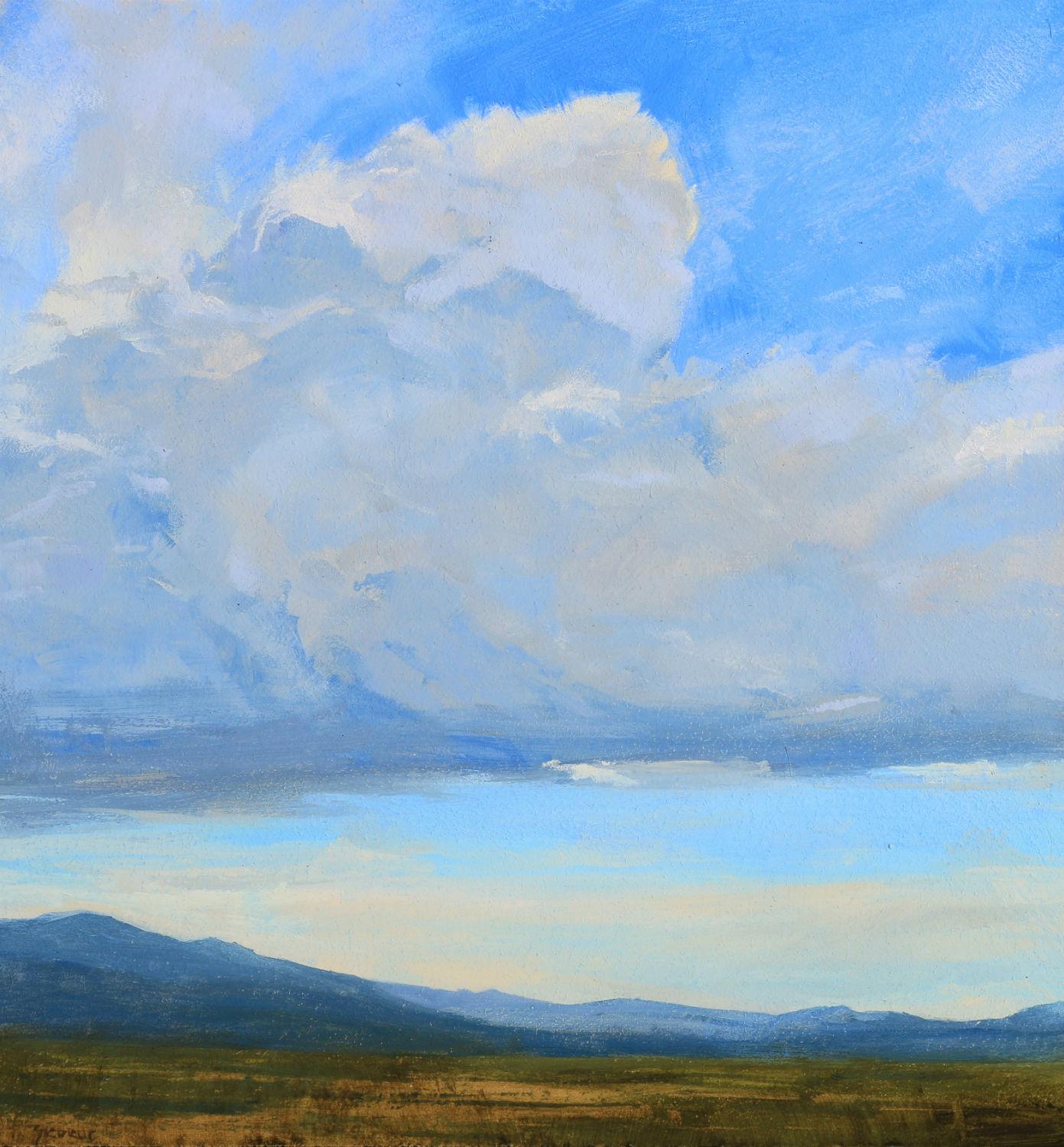 Andrzej Skorut Landscape Painting - "Big Sky" Oil Painting