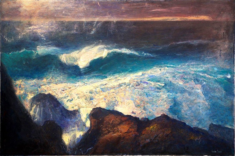 Gordon Brown Figurative Painting - "Storm Swell" Oil Painting