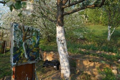 "Apple Tree in Blossom" Oil painting