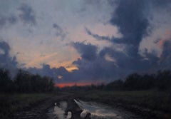 „Road at Dusk“ Ölgemälde