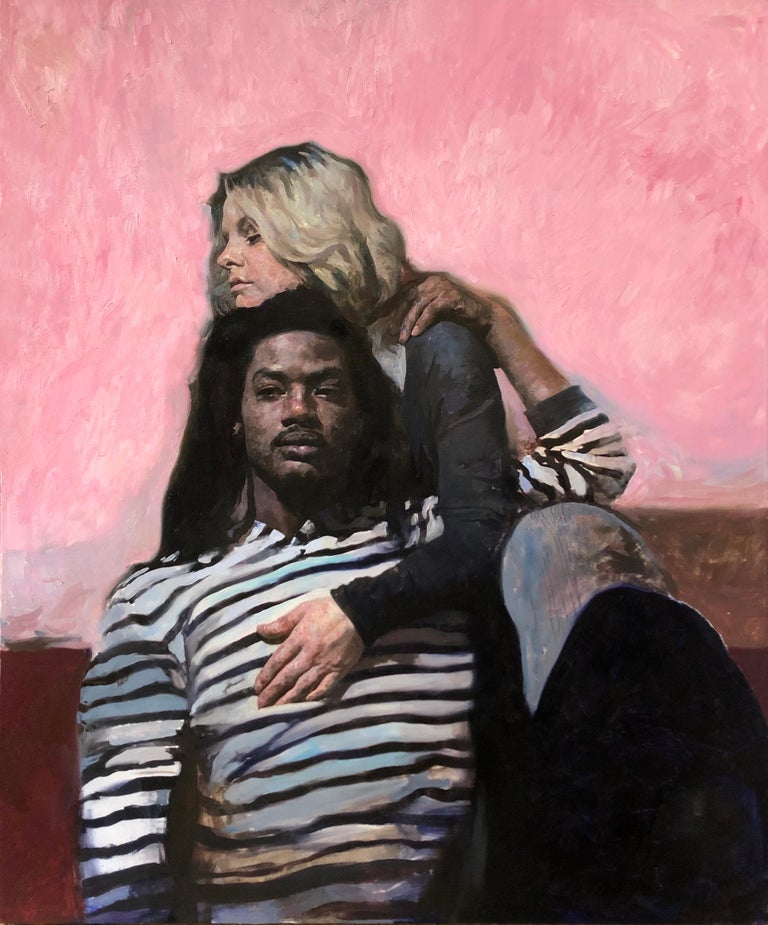 Hollis Dunlap Portrait Painting - "Susan and Quan," Oil painting