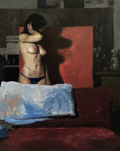 "Night Shadows," Oil painting