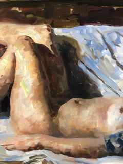 "Meghan in Summer (Quarantine Nude), " Oil painting