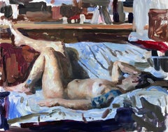 "Meghan in Summer (Quarantine Nude), " Oil painting