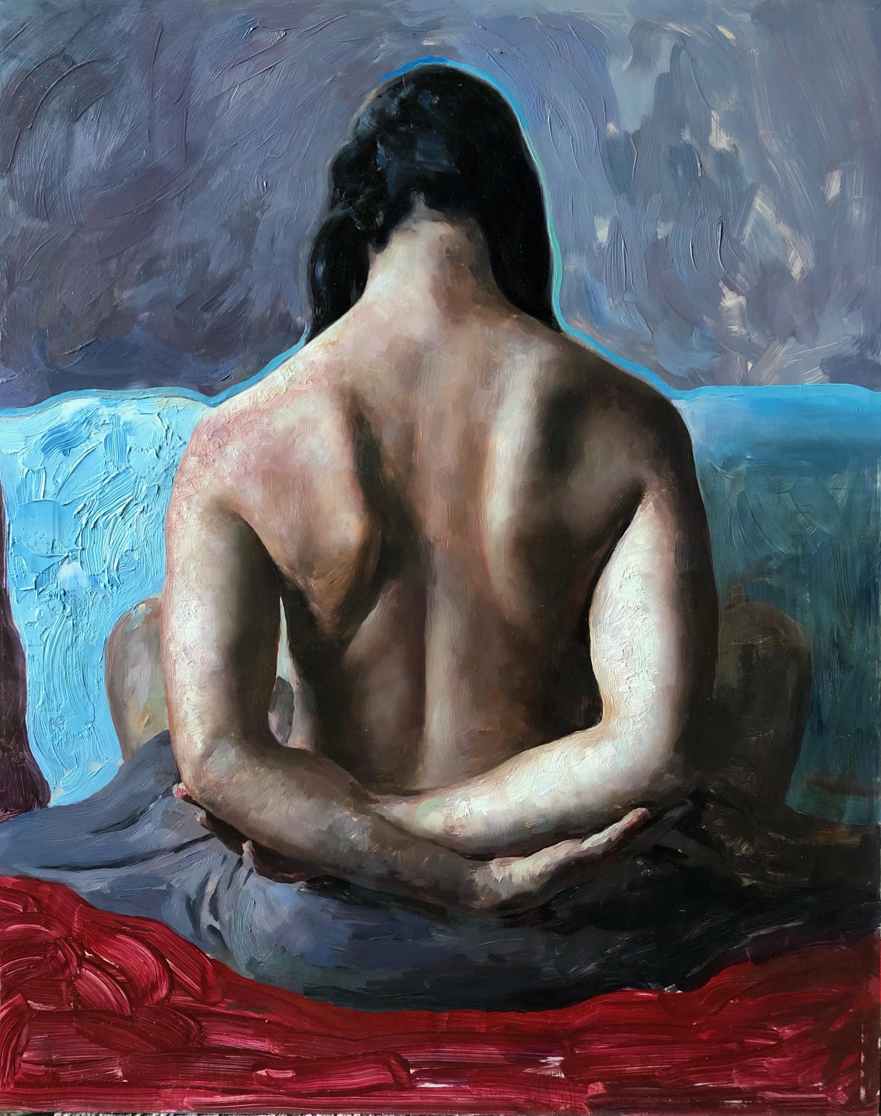 Hollis Dunlap Portrait Painting - "Inner Dialogues, " Oil painting