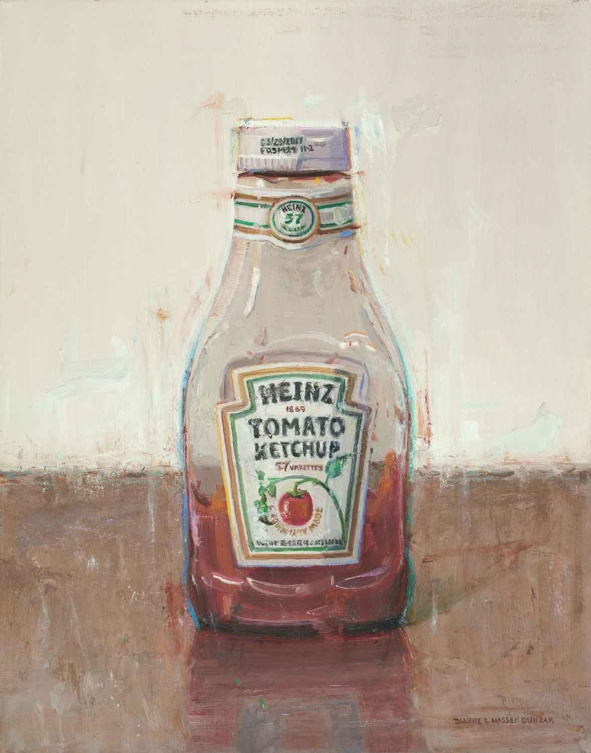 Dianne L. Massey Dunbar Figurative Painting - "Ketchup", Oil Painting