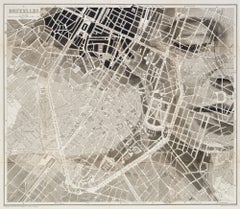 « Bruxelles, Belgique », encre originale sur carte