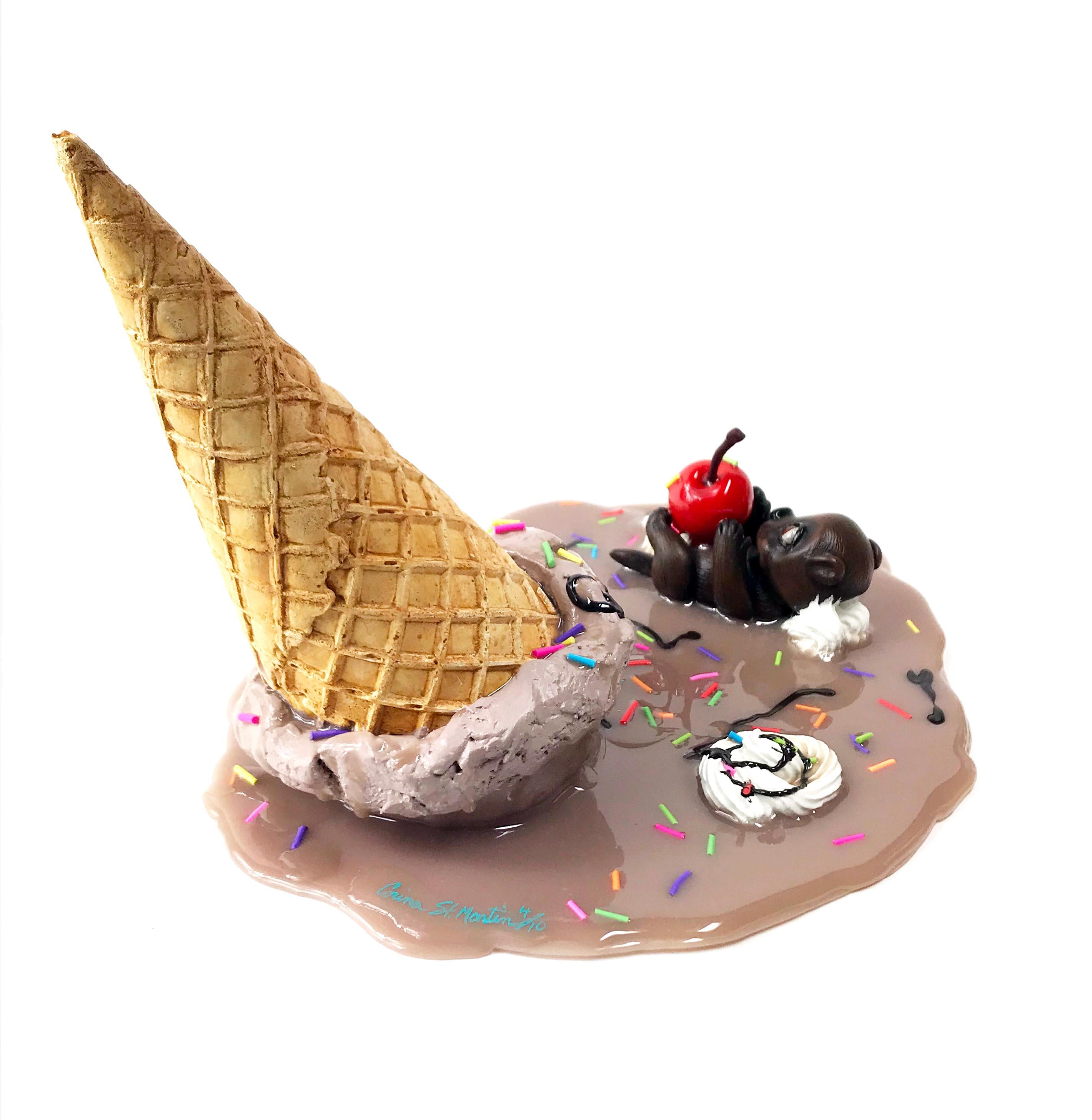 Otter and melting ice cream cone