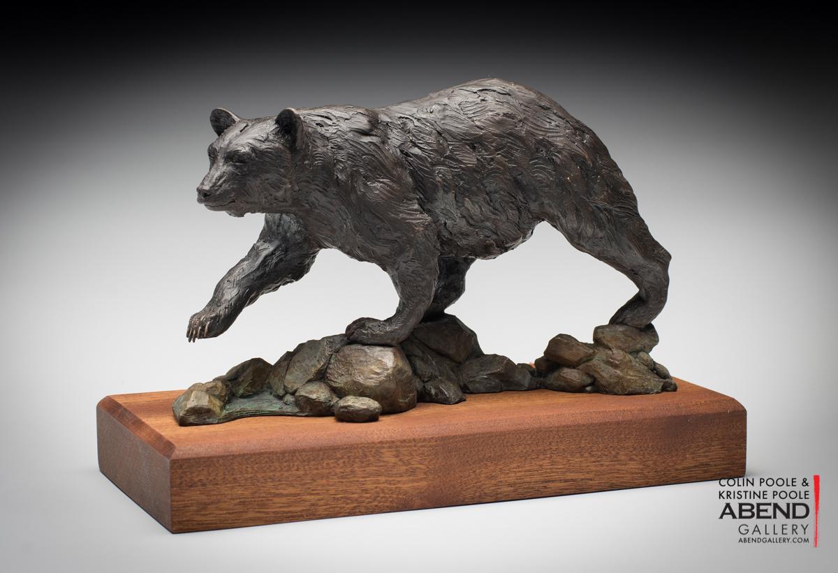 Colin & Kristine Poole Figurative Sculpture - Black Bear 