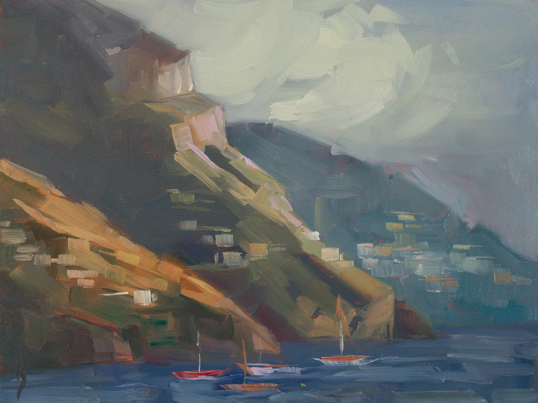 Kirsten Savage Figurative Painting - Amalfi Coast 