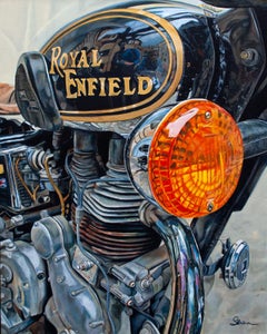 "Sully’s Royal Enfield, Acrylic painting, " Acrylic painting