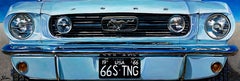 "1966 Arctic Blue Mustang, " Acrylic painting